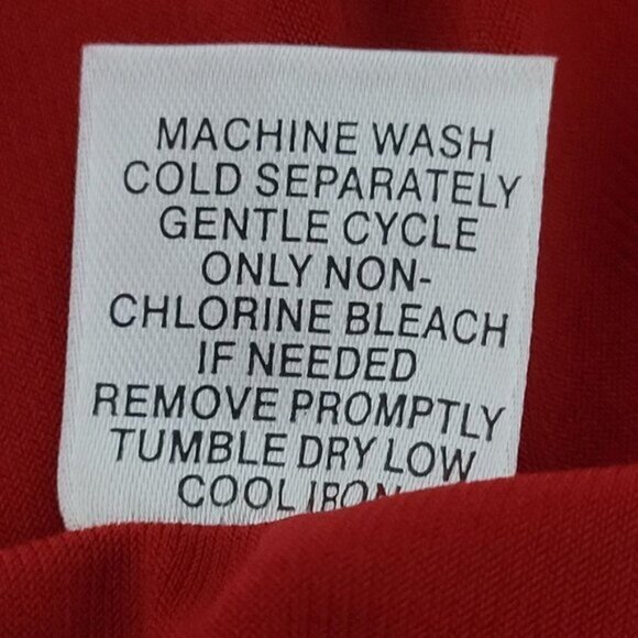 Monterey Bay Red Dress elbow bell sleeves Midi Petite Medium UNWORN NWOT - Picture 9 of 9